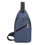 ZR521 Mens Chest Bag Vest New USB Shoulder Bag Sports Travel Cross Body Bag Leisure Solid Color Nylon Cloth Sling Chest