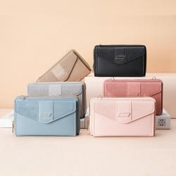 2024 New Multi Card Double Layer Zipper Wallet Single Shoulder Crossbody Women's Bag