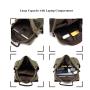 Wholesale custom Vintage first-layer Cowhide Laptop Backpack Bag Crazy horse leather Men Cow Real Leather Canvas luxury Backpack