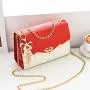 Stylish Versatile Golden Chain Strap Ladies Designer Purse Bowknot-decoration Cross Body Messenger Bags For Women