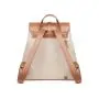 Guangzhou Factory Professional Customize Handbag Trending Canvas PU Leather School Bags Beautiful Flap String Backpack For Women