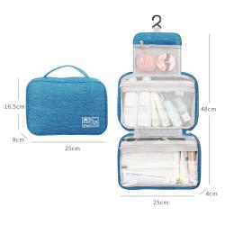 Wholesale OEM Waterproof Toiletries Storage Bag Bathroom Wash Classification Hook Cosmetic Bags Makeup Travel Bags