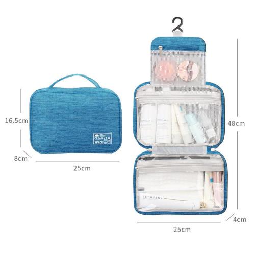 Wholesale OEM Waterproof Toiletries Storage Bag Bathroom Wash Classification Hook Cosmetic Bags Makeup Travel Bags