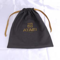 Luxury Custom Printed Suede Cloth Dust Drawstring Shopping Gift Bag Travel Clothes Handbag Packaging Suede Pouch