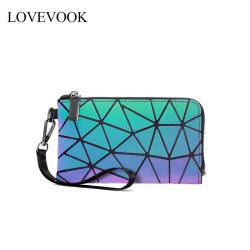 lovevook luminous ladies clutch wallet luxury women reflections purse and wallets 2019.
