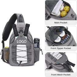 Wholesale Custom Logo Unisex Sling Crossbody Sports Bags wirh Racket Professional Pickleball Paddle Bag
