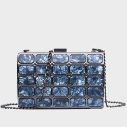 Factory Customized Color Fashion Marble Lattice Evening Bag Trend Ladies Handbags Clutch Bag