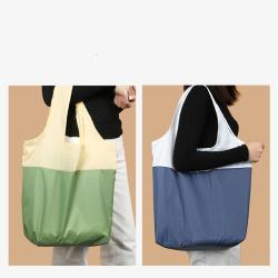 Portable foldable large capacity grocery shopping bag waterproof environmentally friendly supermarket tote shopping bag