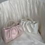 Custom design New Arrival Mini Solid Color Small Cloud Bag Pearl handle Portable Hand Bag Luxury Fashion HandBag For Ladies