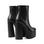 2023 Bottes Femme Fashion Designer Ladies Round Toe Super High Chunky Heel Short Boots Women Thick Platform Ankle Booties