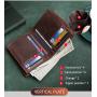 Head Layer Cowhide Wallet Men Card Holder Wallet Large Capacity Carteras Mujer Genuine Leather Wallet Cartera De Hombre