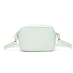 Custom Faux Leather Mint Mini Belt Bag with Organizer Card Slots Fashion Women Waist Pouch Bag