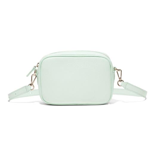 Custom Faux Leather Mint Mini Belt Bag with Organizer Card Slots Fashion Women Waist Pouch Bag