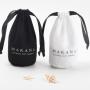 Round Bottom Cotton Linen Drawstring Packaging Pouch Luxury Cotton Canvas Makeup Cosmetic Bag