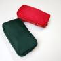 Christmas Red Green Nylon Pouch Embroidery Print Chenille Letter Bag Make Up Pouch Travel Toiletry Set Unisex Nylon Bag Cosmetic