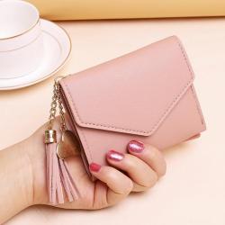 New tassel pendant with lychee pattern wallet card bag