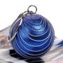 Hot selling crystal tassel round spherical rhinestone party bags gold evening bags supplier woman bags handbags pochette femme