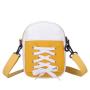 HR321 Mini INS Spliced Canvas Crossbody Bag Canvas Shoe Shape Outdoor Hanging Women's Bag New Students Shoulder Small Square Bag