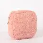 Stock Multi Color Cute Fluffy Storage Bag Makeup Pouch Pink Polar Fleece Plush Comfortable Fur Cosmetic bag