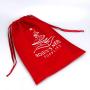 Wholesale Luxury Large Velvet Dust Weeding Gift Packaging Drawstring Bag Red Velvet Clothes Shoe Pouch