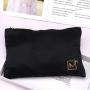 Custom Embroidery Printed Black Satin Hair Extension Travel Zipper Bag Fashion Soft Matte Zipper Packaging Cosmetic Makeup Pouch