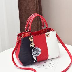 Women Luxury Designer Fashion With Pom Pon Crossbody Bags PU Ladies Hanging Decoration Purses Checks Zipper Square Handbag