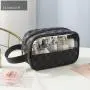 Custom Logo Transparent Make Up Bag Portable Beauty 3pcs Clear Makeup Set Bag Organizer trousse de toilette voyage