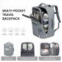 LOVEVOOK 40l quilted carry on flight approved expandable travel backpack for women men laptop business travel backpack bags