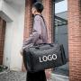 Custom Large Capacity  Weekender Travel Duffel Sports Gym Bag With Shoe Compartment Multi-Function Sneaker Storage Bags