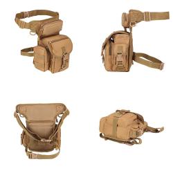 KBW763 Multifunctional Tactical Outdoor Motorcycling Hiking Traveling Drop Leg Waist Bag Pack Water Bottle Fishing Tool Pouch