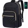 Custom Logo Quilting Travel Casual Daypacks Laptop Backpack for Women Work Computer Business Bag with USB Port