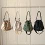 Nylon Fabric Hand Bag Drawstring Design Tote Bag Female Large Capacity Detachable Diagonal Korean Nylon Crossbody Shoulder Bag