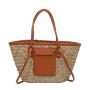 New Fashion Woven Bag Beach Travel Basket Hand bag Retro Straw Tote Bag For Women