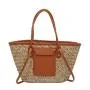 New Fashion Woven Bag Beach Travel Basket Hand bag Retro Straw Tote Bag For Women
