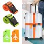 DC037 Fashion Portable Suitcase Belts With Name ID Card Adjustable Luggage Straps Custom Travel Luggage Belt Strap