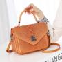 customized casual snake skin print Real leather handbags purses for women women's small shoulder messenger bags hot 2024 trendy