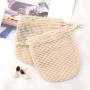 Promotion Eco-Friendly Cotton Mesh Bag For Soap Custom Logo Ribbon Printing Mesh Soap Pouch