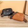 Heart-shaped embroidery women bags pu leather small crossbody messenger bags women 2024 factory wholesale women's shoulder bag