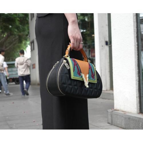 top products ladies shoulder bag contrast color hand bag ladi fashion designer handbag for women crossbody handbag factory 30 cm