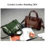 Top Quality 2024 Trendy Custom logo genuine leather handbags for women cowhide tote bag ladies vegan real leather handbag