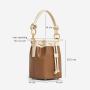 High Quality Custom Women Bags Fashion Crossbody Bag Designer Leather Drawstring Women Portable Bucket Bag Pu Bucket Handbag