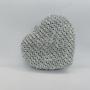 Wholesale Handmade luxury full rhinestones clutch bag purses heart shape evening bag crystal flower elegant handbags collection