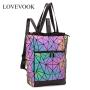 Realer Women Backpack Schoolbag for Teenage Girls Luminous Geometric Backpack Shoulder Bags Large Capacity for Travel Female