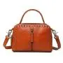 2024 Custom Genuine Leather Handbags For Women Luxury Doctor Bag With Rivets