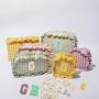 New Arrival Wholesale Stock No Minimum Order Quantity Fashion Cute Zipper Gingham Ruffle  Makeup Accessories Female Summer Bag