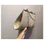 ZR063 New Shiny Pleated Large-capacity Handbag Princess Bag Oblique Cross Dinner Dress Bag KTV Handbag