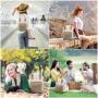 LOVEVOOK Cute Daypack for School Travel Party Stylish Waterproof Backpack Purse with USB Port Mini Backpack for Women Girls