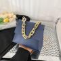 2024 New Foreign Style Small Gold Chain One-shoulder Portable Oblique Cross Bag Foreign Trade Niche Women's Bag Fashion Lady Bag