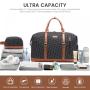 Fashion Realer Canvas Women Overnight Bag Carryon Travel Duffel Tote handbags with Shoe Compartment Toiletry Bag Weekender Bag
