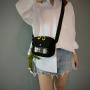 Fashion transparent PVC messenger bag with custom mini canvas ita bag